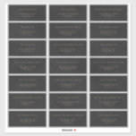 Gold & Black Velvet Imitation Guest Address Labels<br><div class="desc">PLEASE NOTE! The paper in these envelopes is not velvet; it's a pattern that simulates velvet. The paper in these card is not velvet; it's a pattern that simulates velvet and gold embossing. For a 14"x14" sheet, each sticker will be approximately 1.8"x4.6". For an 8"x8" sheet, each sticker will be...</div>