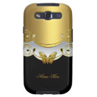 Gold Black White Butterfly