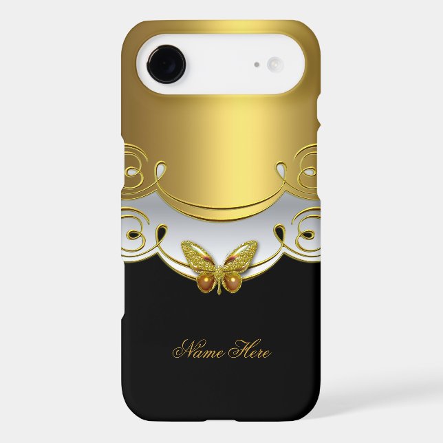 Gold Black White Butterfly Case-Mate Samsung Galaxy Case (Back)