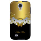 Gold Black White Butterfly