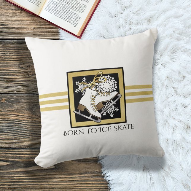 Gold Black White Figure Skating / Ice Skating Cushion (Creator Uploaded)