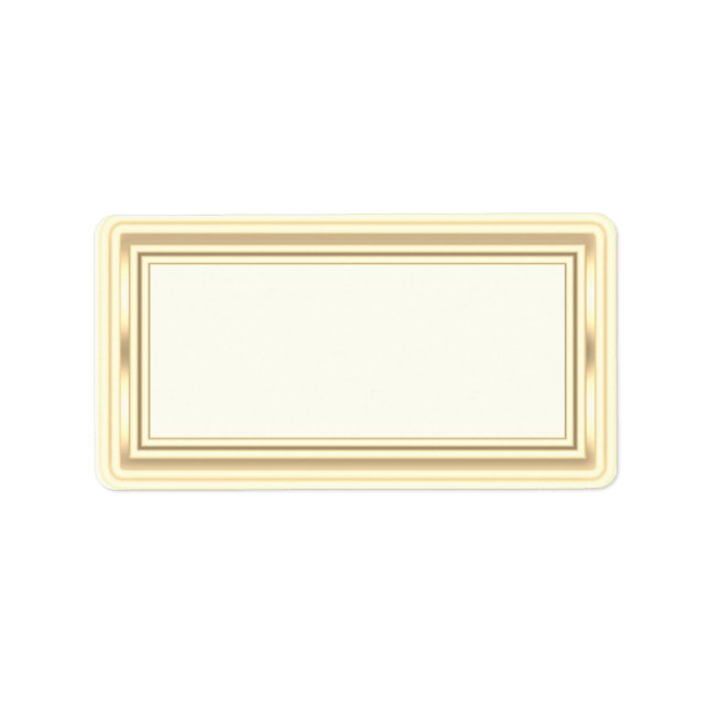 Gold Blank Address Labels (Front)