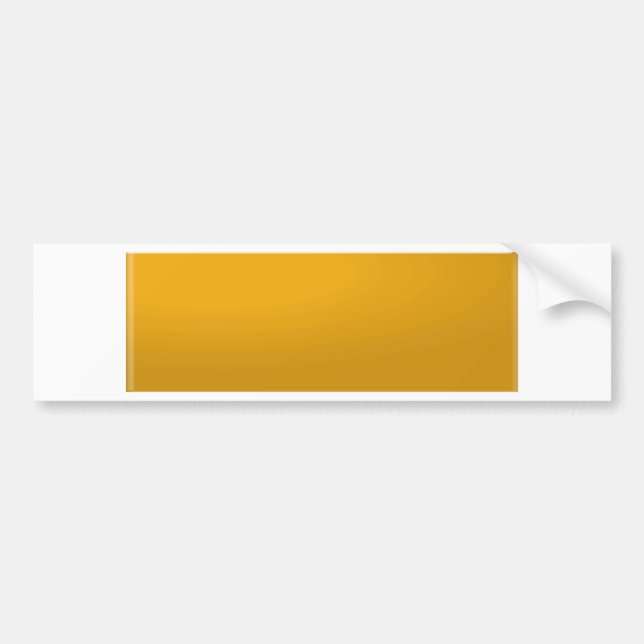 Gold Blank TEMPLATE : Add text, image, fill colour Bumper Sticker (Front)