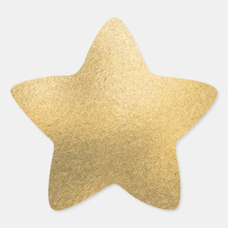 Gold Blank Template Faux Textured Foil Star Sticker