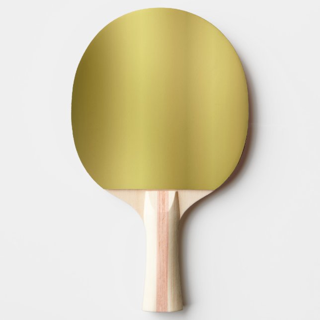 Gold Blank Template Ping Pong Paddle (Front)