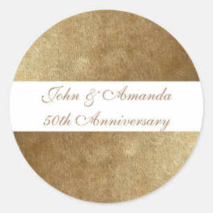Gold Blends Personalised 50th Anniversary Stickers