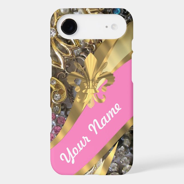Gold bling fleur de lys Case-Mate samsung galaxy case (Back)
