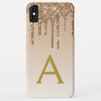 Gold Bling Luxury Sparkle Glitter Monogram