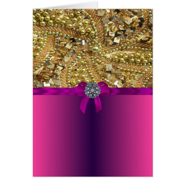 Gold bling & magenta (Front)