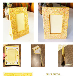 Gold Bling Selfie Frame Pattern for 2x3 Photo