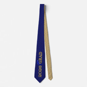 Gold Bling with Royal Blue Tie