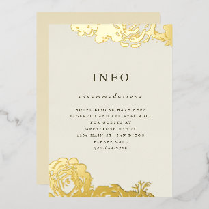Gold Blooms Invitation