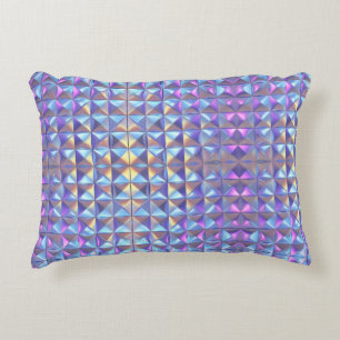 Gold, Blue and Purple Iridescent Geometric 2 Decorative Cushion