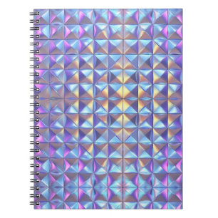 Gold, Blue and Purple Iridescent Geometric 2 Notebook