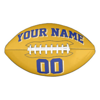 GOLD BLUE AND WHITE Custom Football American Football