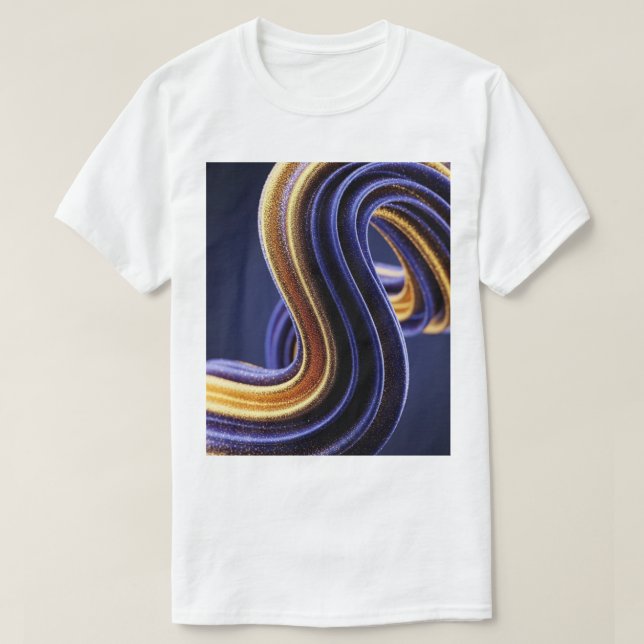 Gold blue chantilly t-shirt (Design Front)