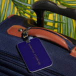 Gold & Blue Color Professional Plain Modern Luggage Tag<br><div class="desc">Modern Simple Plain Professional Design</div>