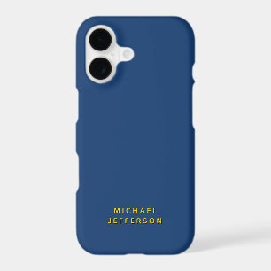 Gold & Blue Colour Minimalist Plain Modern Name