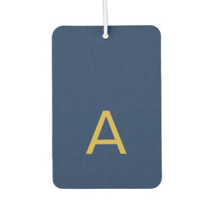 Gold & Blue Colour Monogram Professional Initial Car Air Freshener