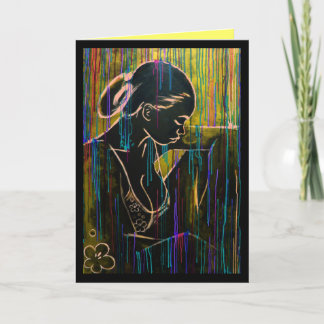 gold blue creole card