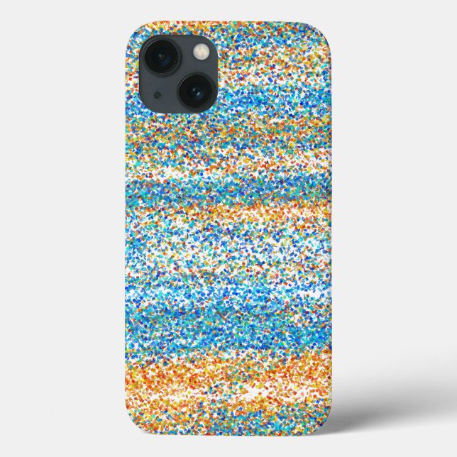Gold Blue Glitter Abstract Case-Mate iPhone Case (Back)