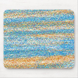 Gold Blue Glitter Abstract Mouse Mat