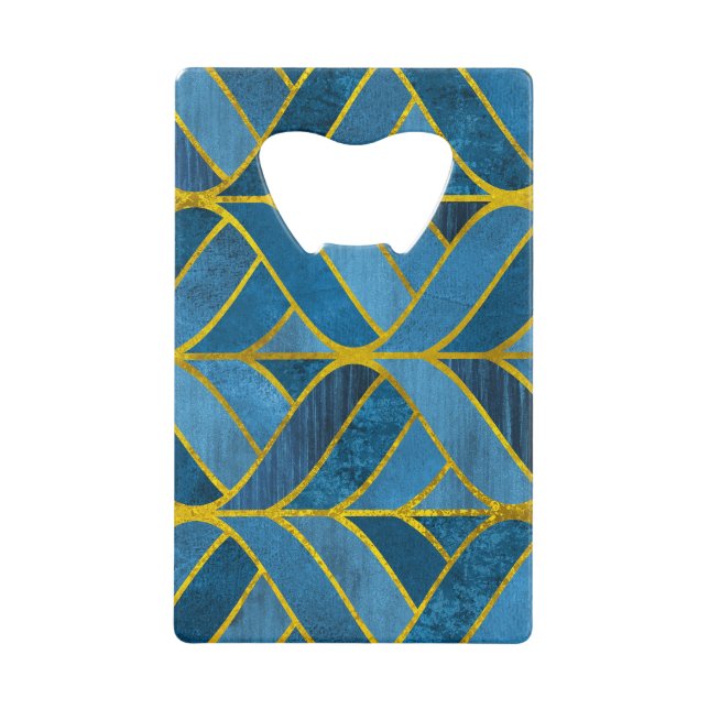 Gold Blue Grunge Pattern (Front)