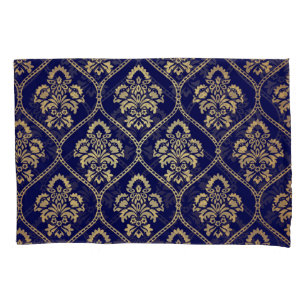 Gold & Blue: Luxury Damask Pillowcase