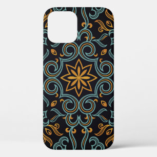Gold & Blue: Ornamental Vintage iPhone 12 Case