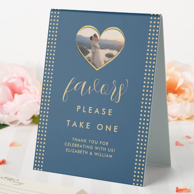 Gold & Blue Polka Dot Personalised wedding (In SItu (Wedding))