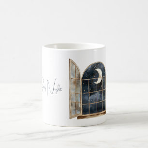 Gold Blue Silver Stars Coffee Mug