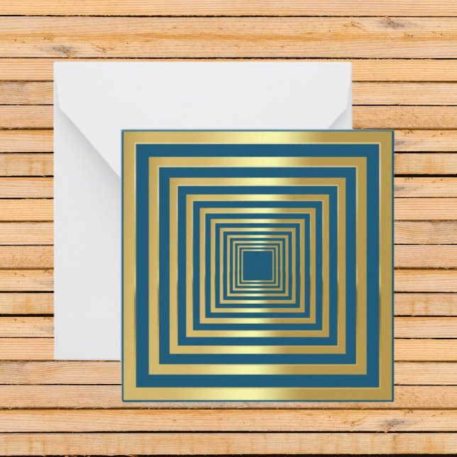Gold blue squared elegant 3d effect card (Creator Uploaded)