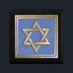 Gold Blue Star of David Art Panel Gift Box<br><div class="desc">You are viewing The Lee Hiller Photography Art and Designs Collection of Home and Office Decor,  Apparel,  Gifts and Collectibles. The Designs include Lee Hiller Photography and Mixed Media Digital Art Collection. You can view her Nature photography at http://HikeOurPlanet.com/ and follow her hiking blog within Hot Springs National Park.</div>