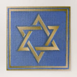 Gold Blue Star of David Art Panel Jigsaw Puzzle<br><div class="desc">You are viewing The Lee Hiller Photography Art and Designs Collection of Home and Office Decor,  Apparel,  Gifts and Collectibles. The Designs include Lee Hiller Photography and Mixed Media Digital Art Collection. You can view her Nature photography at http://HikeOurPlanet.com/ and follow her hiking blog within Hot Springs National Park.</div>