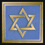Gold Blue Star of David Art Panel Photo Print<br><div class="desc">You are viewing The Lee Hiller Photography Art and Designs Collection of Home and Office Decor,  Apparel,  Gifts and Collectibles. The Designs include Lee Hiller Photography and Mixed Media Digital Art Collection. You can view her Nature photography at http://HikeOurPlanet.com/ and follow her hiking blog within Hot Springs National Park.</div>