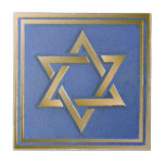 Gold Blue Star of David Art Panel Tile<br><div class="desc">You are viewing The Lee Hiller Photography Art and Designs Collection of Home and Office Decor,  Apparel,  Gifts and Collectibles. The Designs include Lee Hiller Photography and Mixed Media Digital Art Collection. You can view her Nature photography at http://HikeOurPlanet.com/ and follow her hiking blog within Hot Springs National Park.</div>