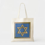 Gold Blue Star of David Art Panel Tote Bag<br><div class="desc">You are viewing The Lee Hiller Photography Art and Designs Collection of Home and Office Decor,  Apparel,  Gifts and Collectibles. The Designs include Lee Hiller Photography and Mixed Media Digital Art Collection. You can view her Nature photography at http://HikeOurPlanet.com/ and follow her hiking blog within Hot Springs National Park.</div>