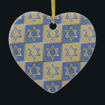 Gold Blue Star of David Art Panels Ceramic Tree Decoration<br><div class="desc">You are viewing The Lee Hiller Designs Collection of Home and Office Decor,  Apparel,  Gifts and Collectibles. The Designs include Lee Hiller Photography and Mixed Media Digital Art Collection. You can view her Nature photography at http://HikeOurPlanet.com/ and follow her hiking blog within Hot Springs National Park.</div>