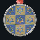 Gold Blue Star of David Art Panels Metal Tree Decoration<br><div class="desc">You are viewing The Lee Hiller Designs Collection of Home and Office Decor,  Apparel,  Gifts and Collectibles. The Designs include Lee Hiller Photography and Mixed Media Digital Art Collection. You can view her Nature photography at http://HikeOurPlanet.com/ and follow her hiking blog within Hot Springs National Park.</div>
