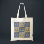 Gold Blue Star of David Art Panels Tote Bag<br><div class="desc">You are viewing The Lee Hiller Photography Art and Designs Collection of Home and Office Decor,  Apparel,  Gifts and Collectibles. The Designs include Lee Hiller Photography and Mixed Media Digital Art Collection. You can view her Nature photography at http://HikeOurPlanet.com/ and follow her hiking blog within Hot Springs National Park.</div>