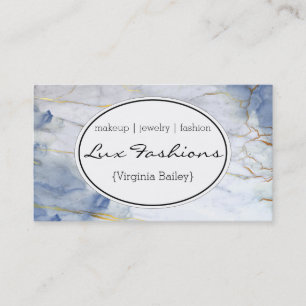 Gold Blue Texture Marble Business Card