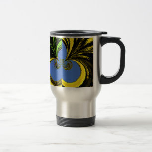 Gold Blue Travel Mug
