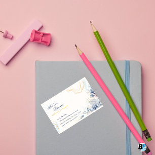 Gold & Blue Wedding Planner Business Card