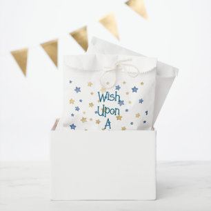 Gold Blue Wish Upon A Star Birthday Favour Bags