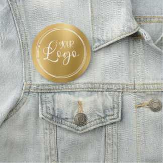 Gold Blur Circular Logo Name Tag