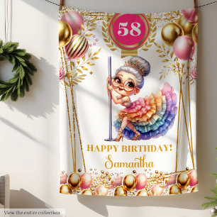 Gold Blush Custom Name Funny Grandma Blanket