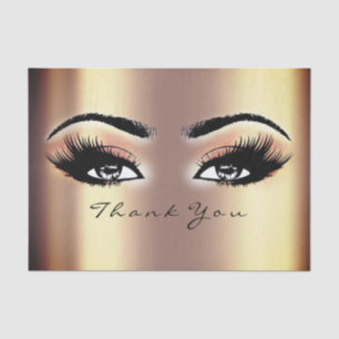 Gold Blush Peach Blush Metallic Thank You Eyes Tissue Paper