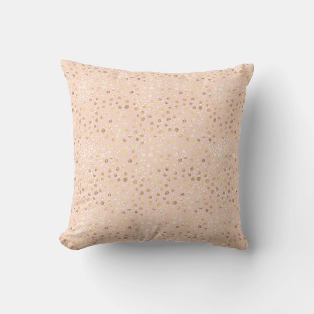 Gold Blush Pink Animal Print          Cushion (Front)