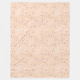 Gold Blush Pink Animal Print       Fleece Blanket