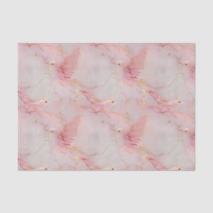 Gold Blush Pink Birds Baby Shower Tissue Paper